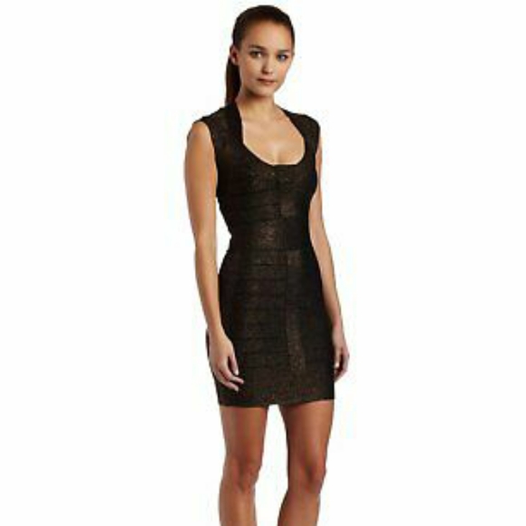 French Connection Shimmer Stretch Bandage Bodycon - Picture 1 of 8